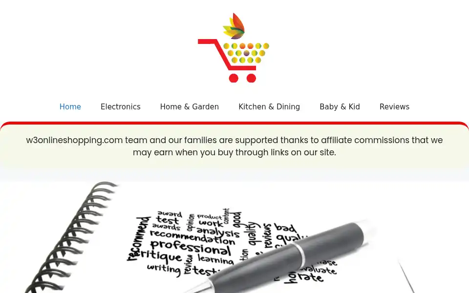 Screenshot of w3onlineshopping.com
