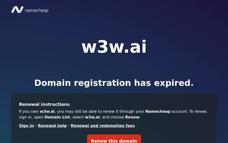 Screenshot of w3w.ai