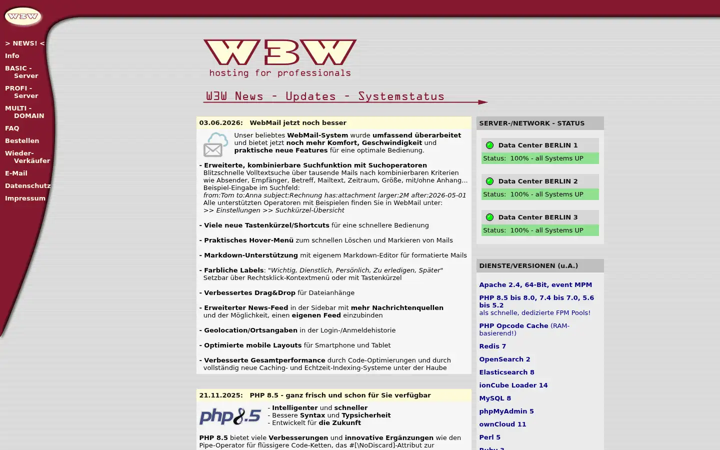 Screenshot of w3w.de