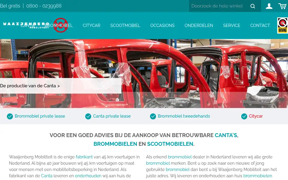 Screenshot of waaijenberg.com