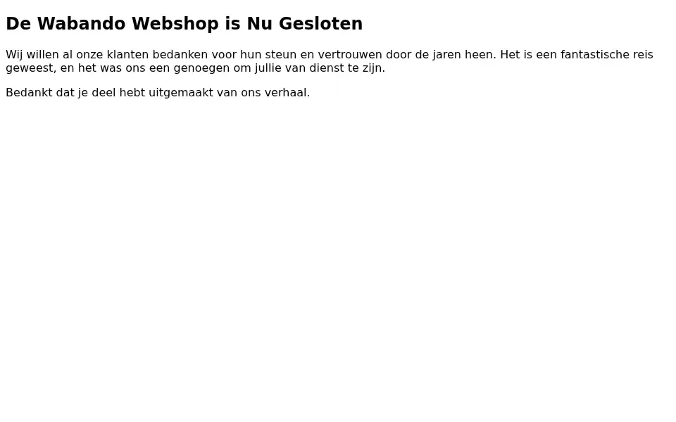 Screenshot of wabando.com