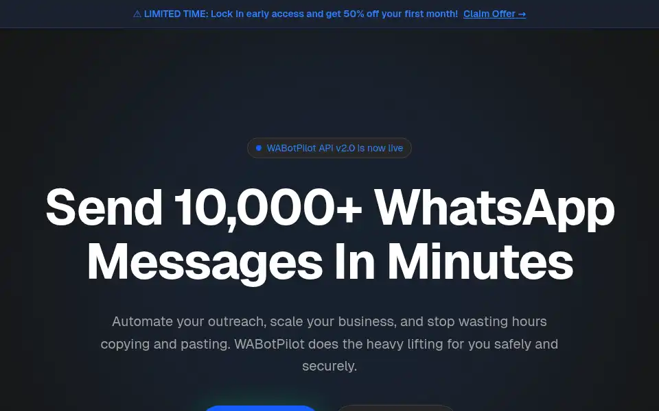 Screenshot of wabotpilot.com