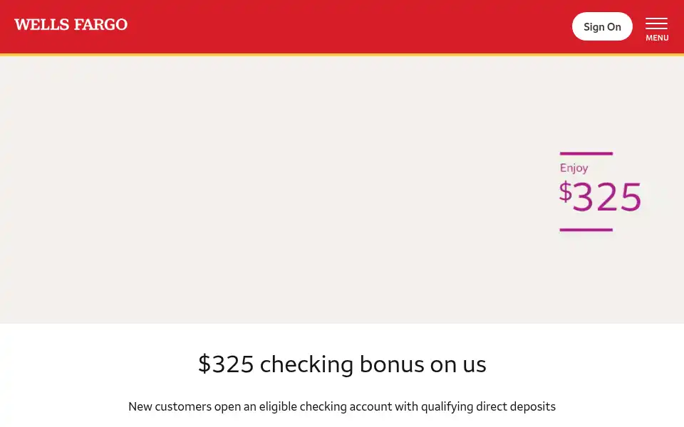 Screenshot of wachovia.com