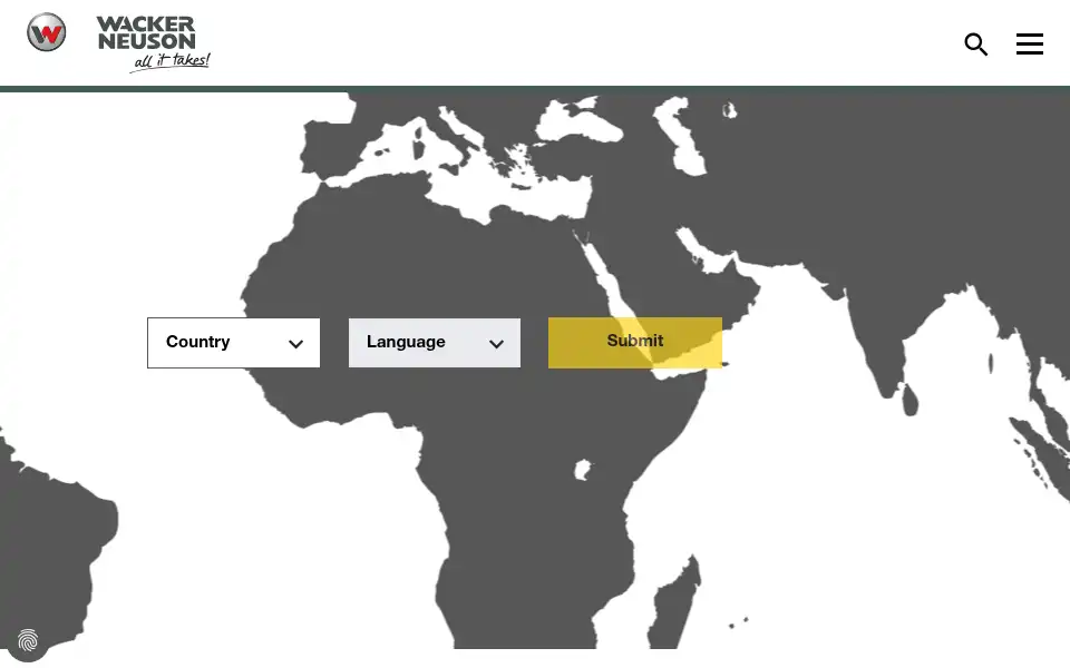 Screenshot of wackerneuson.com