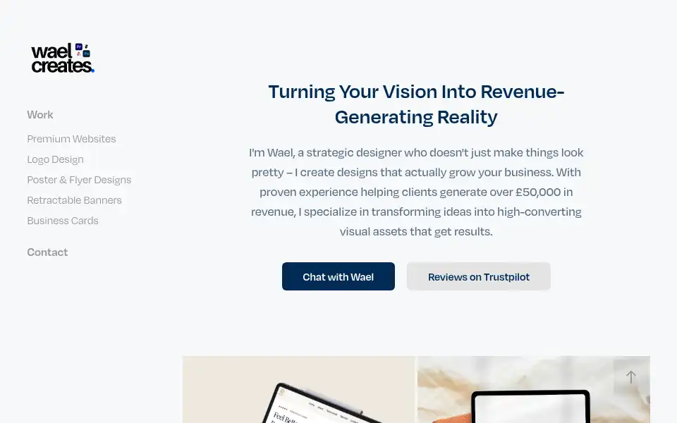Screenshot of waelcreates.myportfolio.com