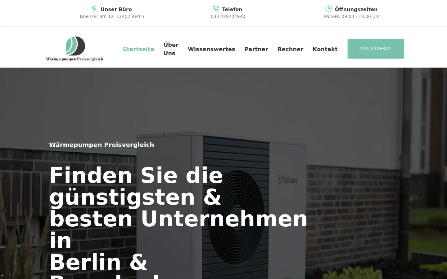 Screenshot of waermepumpen-preisvergleich.de