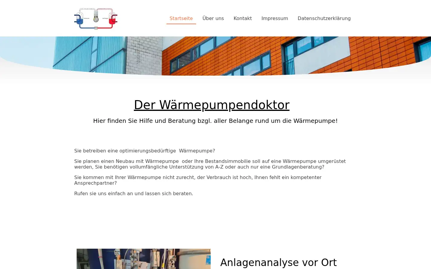 Screenshot of waermepumpendoktor.com