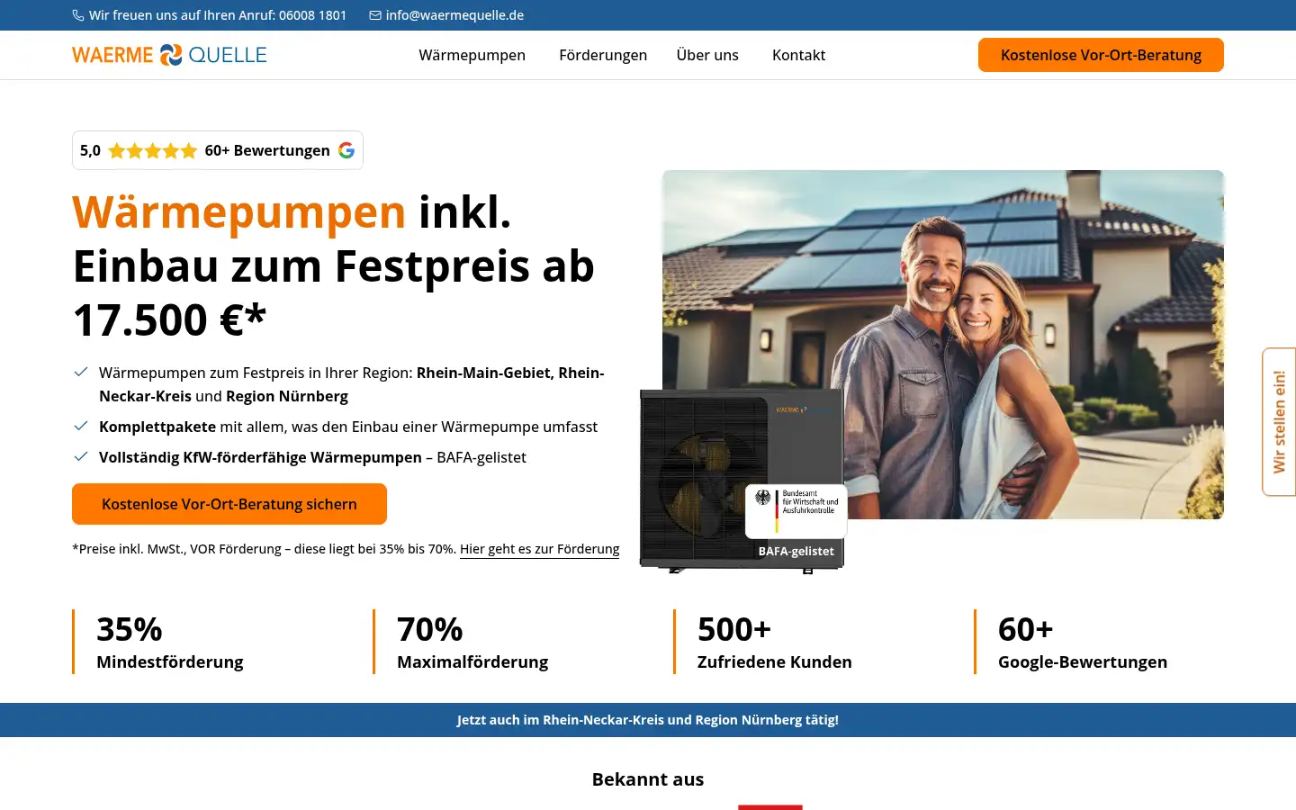 Screenshot of waermequelle.de