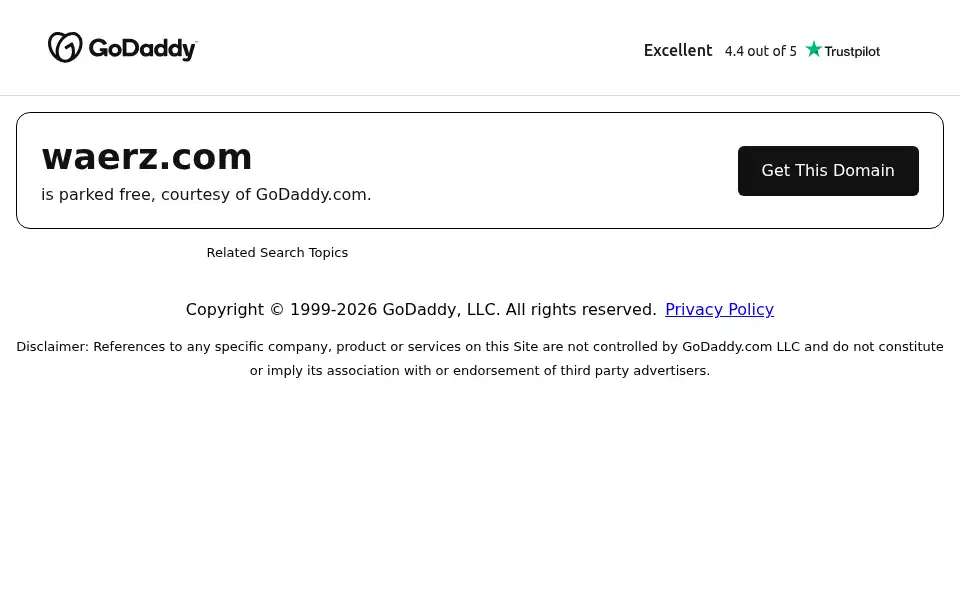 Screenshot of waerz.com