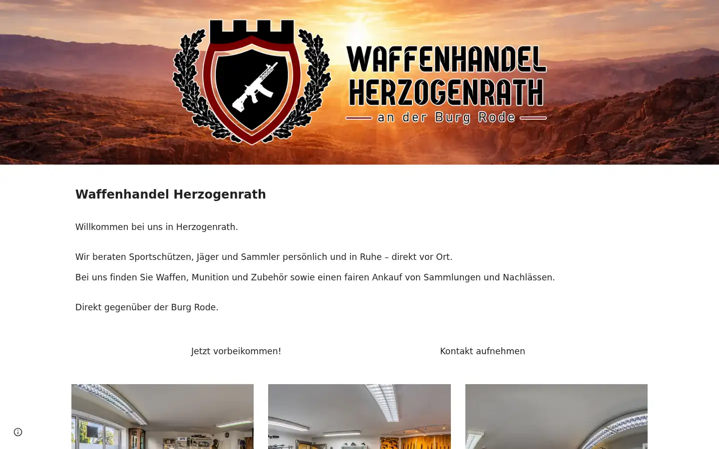 Screenshot of waffenhandel-herzogenrath.de