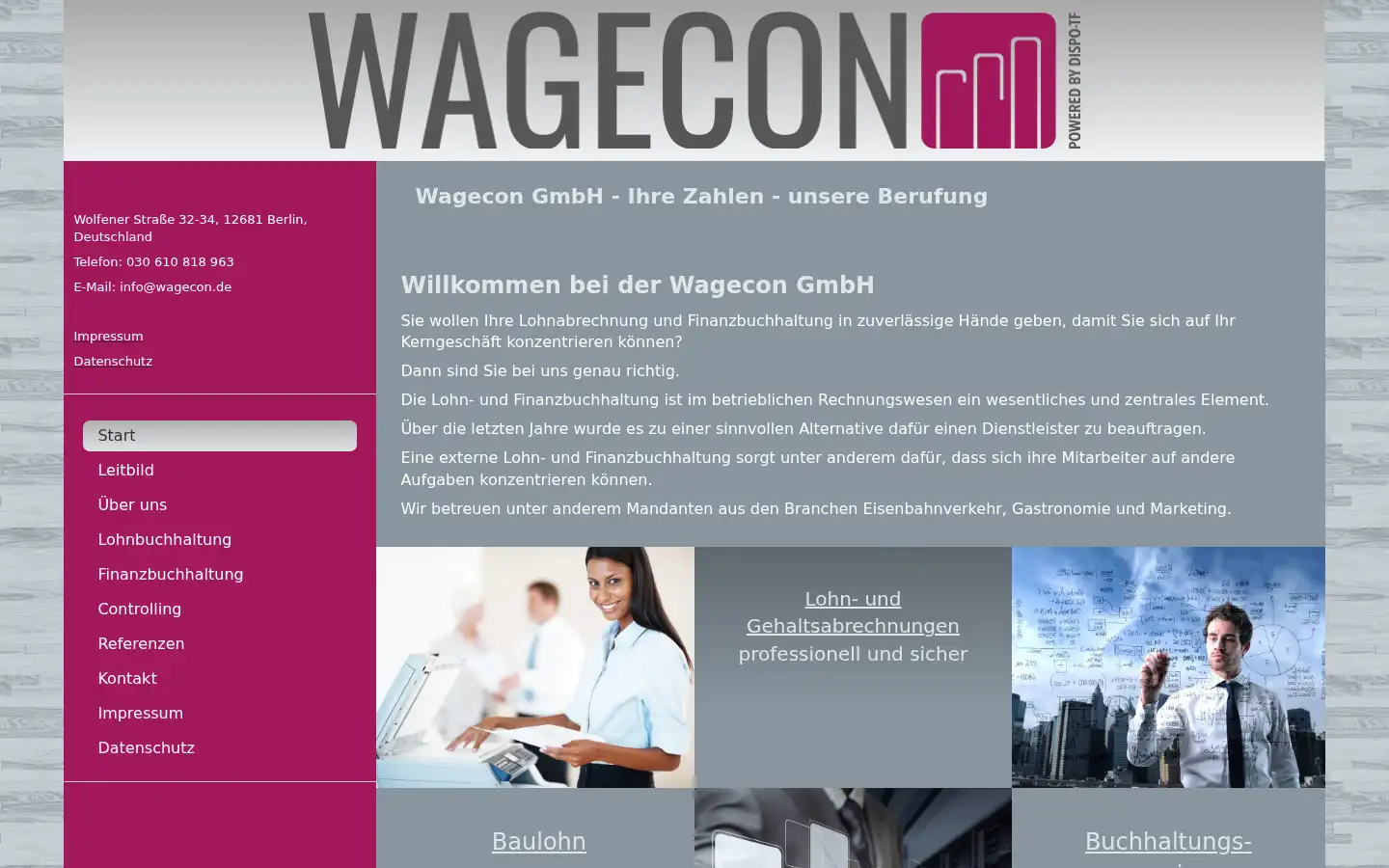 Screenshot of wagecon.de