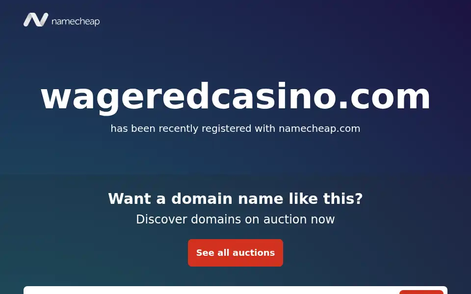 Screenshot of wageredcasino.com