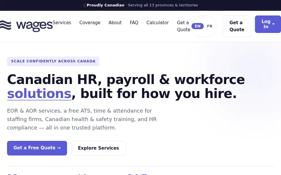 Screenshot of wagescorp.com