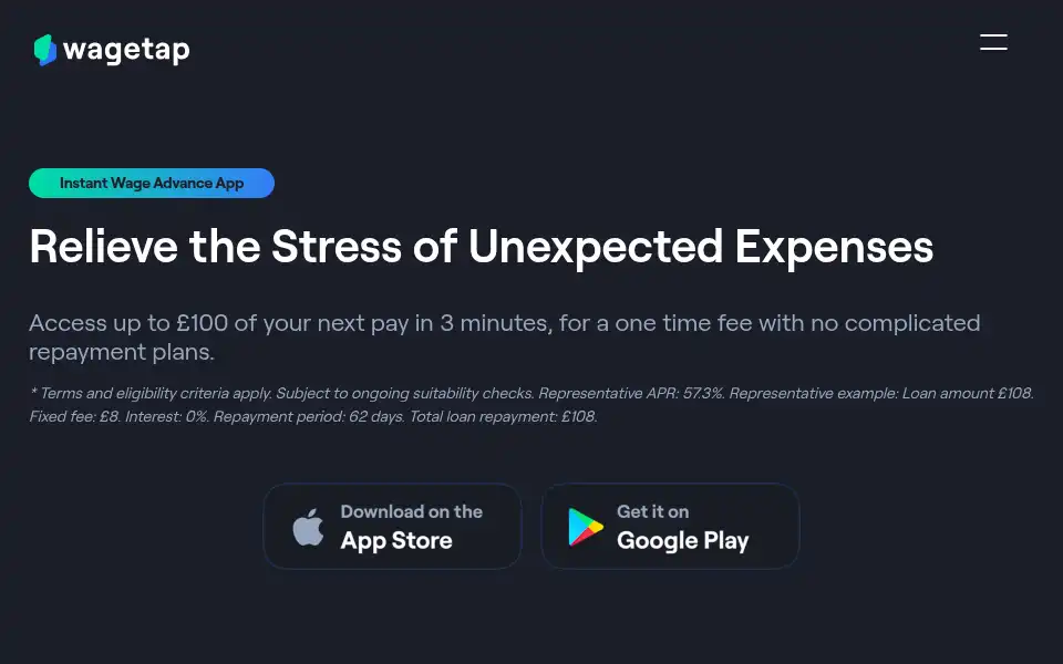 Screenshot of wagetap.co.uk