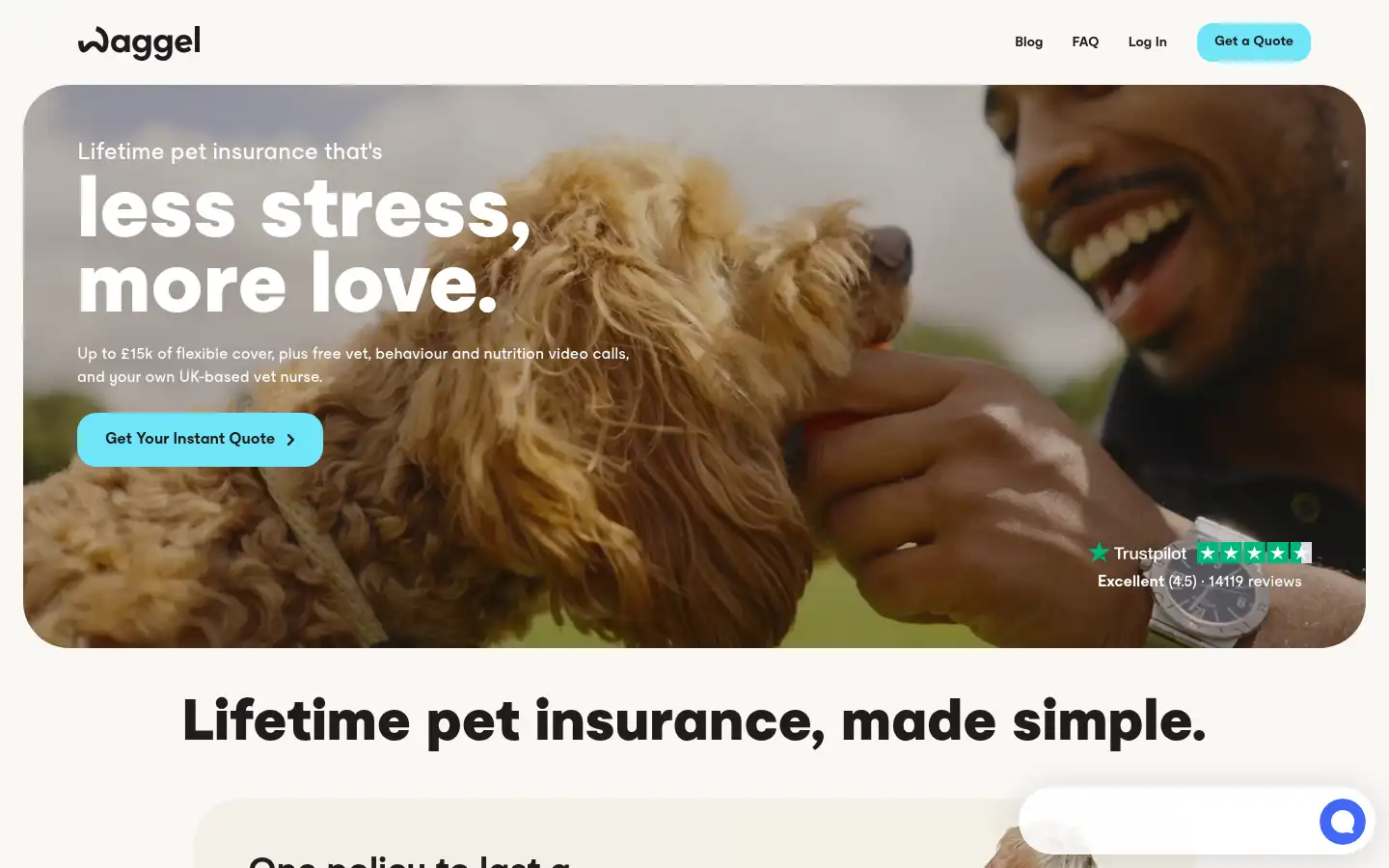 Screenshot of waggel.co.uk