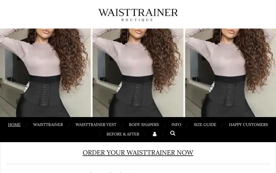 Screenshot of waisttrainerboutique.com