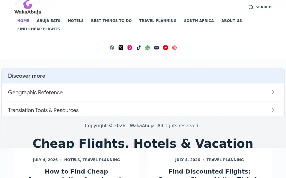 Screenshot of wakaabuja.com