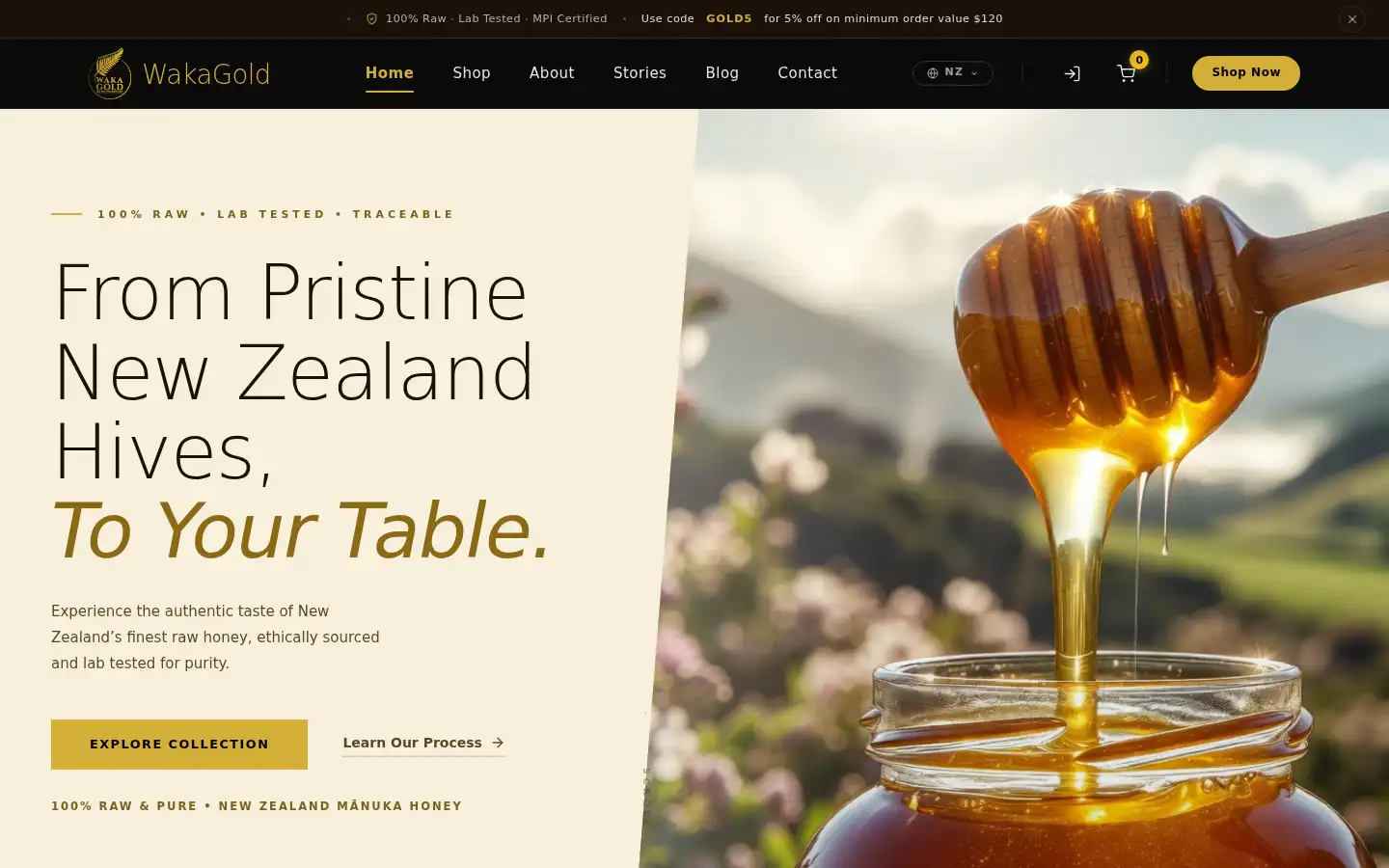 Screenshot of wakagold.com
