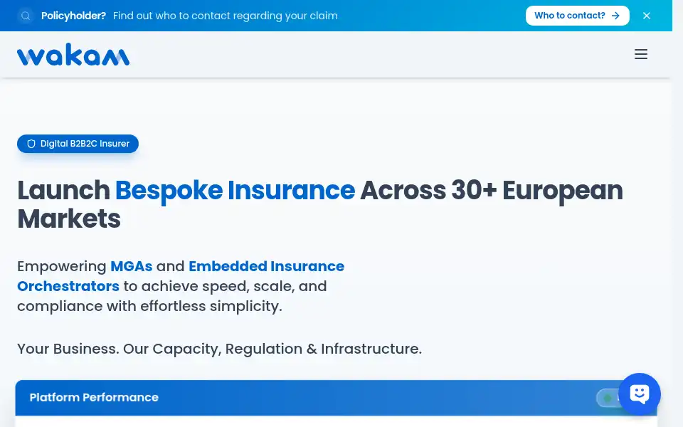Screenshot of wakam.com
