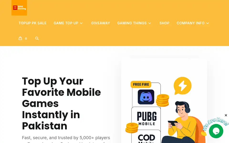 Screenshot of wakgaming.com