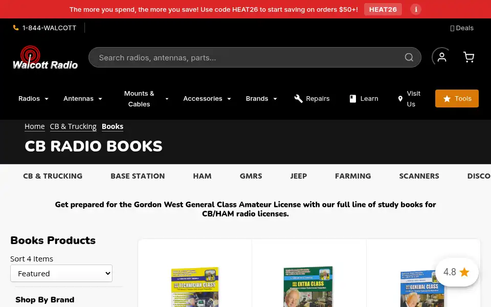 Screenshot of walcottradio.com