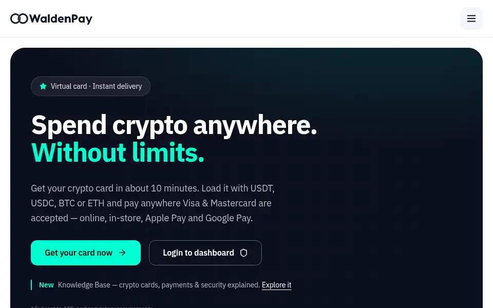 Screenshot of waldenpay.com