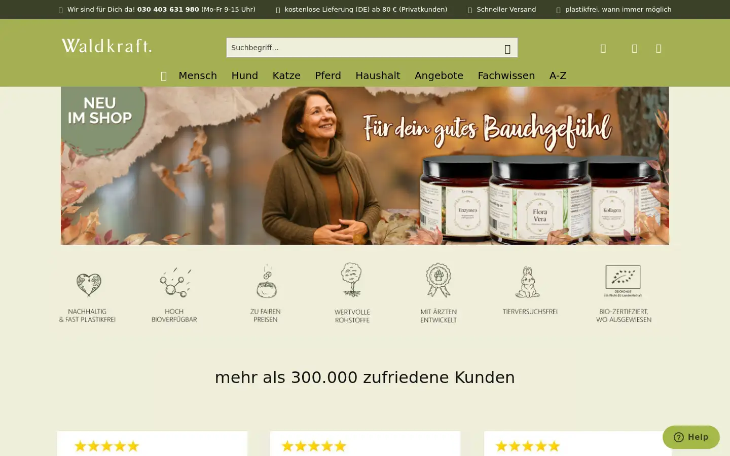 Screenshot of waldkraft.bio