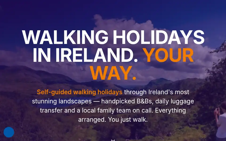 Screenshot of walkingholidayireland.com