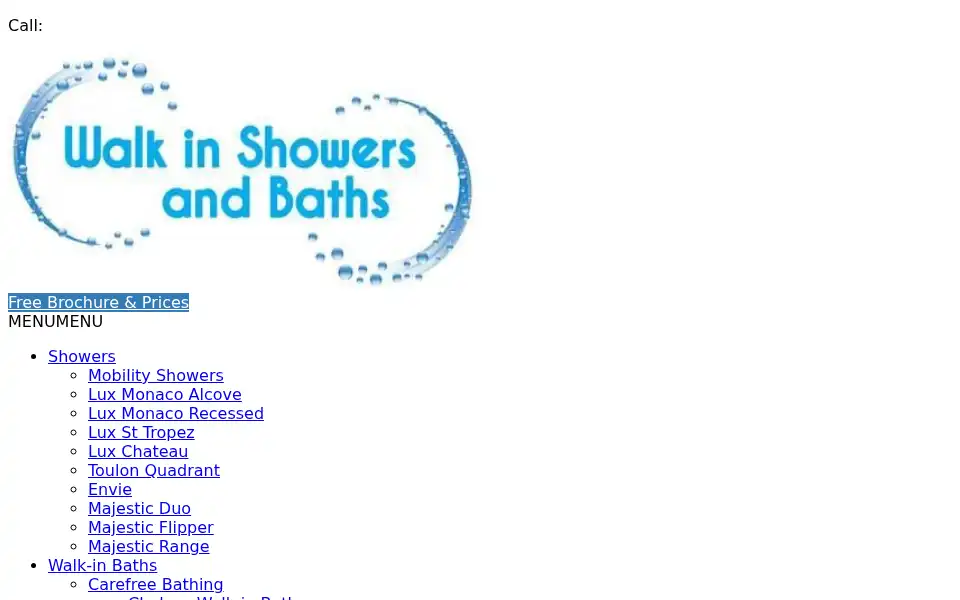 Screenshot of walkinshowersandbaths.co.uk