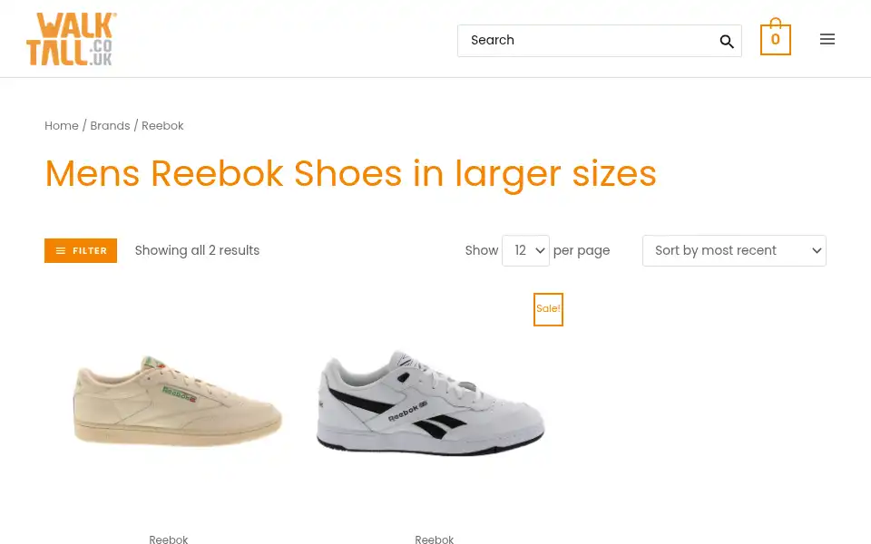 Screenshot of walktall.co.uk