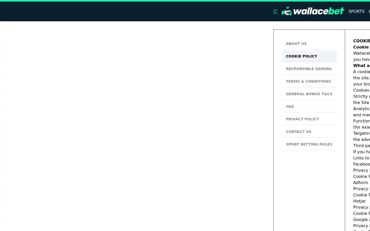 Screenshot of wallacebet.com