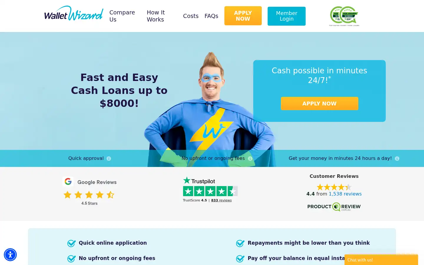 Screenshot of walletwizard.com.au