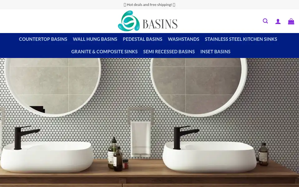 Screenshot of wallhungbasins.com