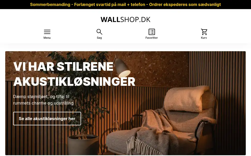 Screenshot of wallshop.dk
