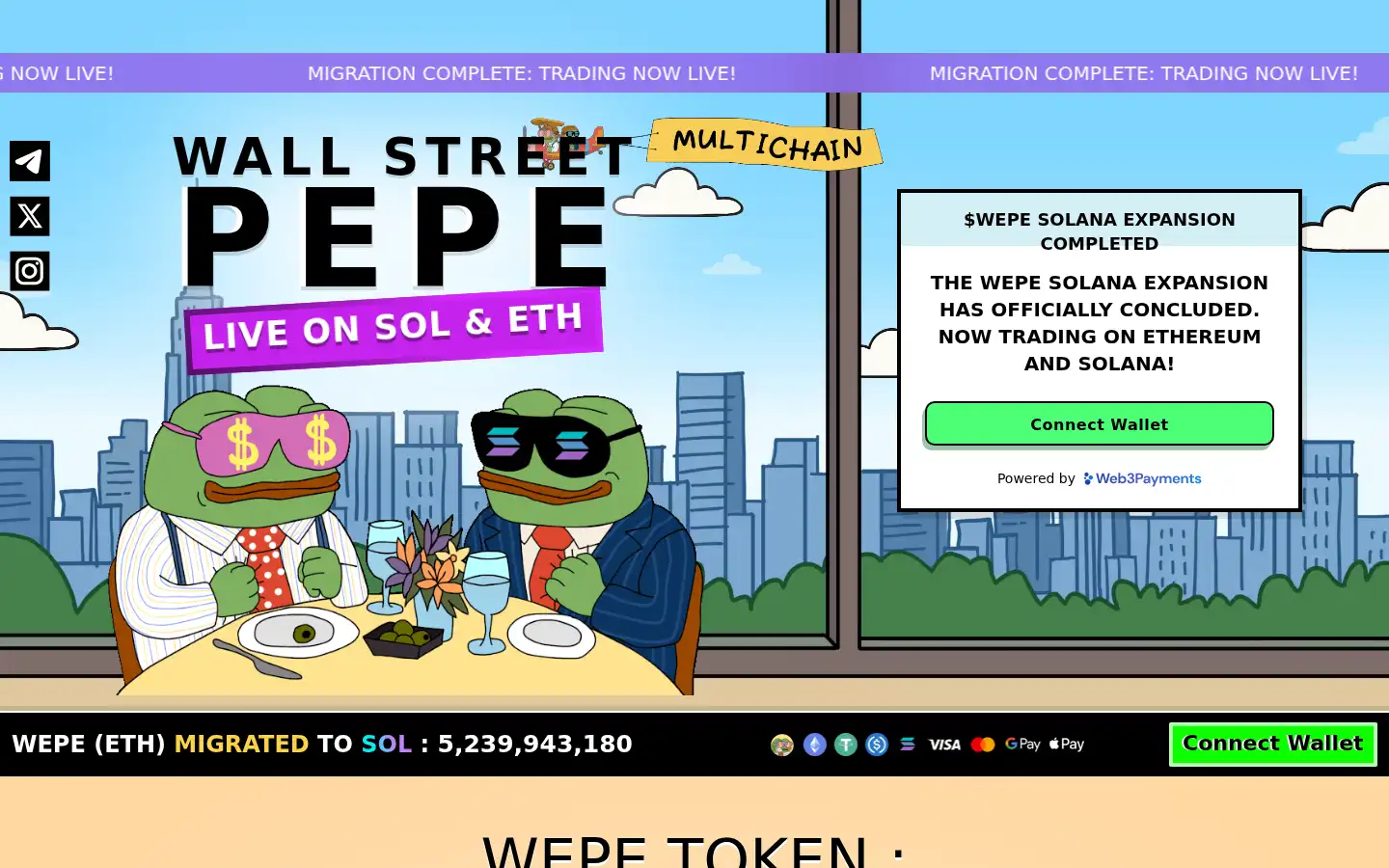 Screenshot of wallstreetpepe.com