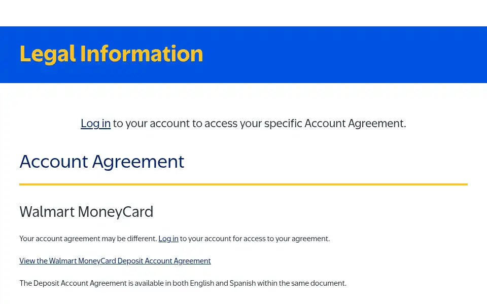 Screenshot of walmartmoneycard.com