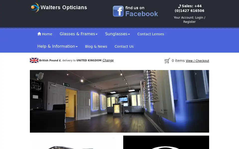 Screenshot of walters-opticians.com