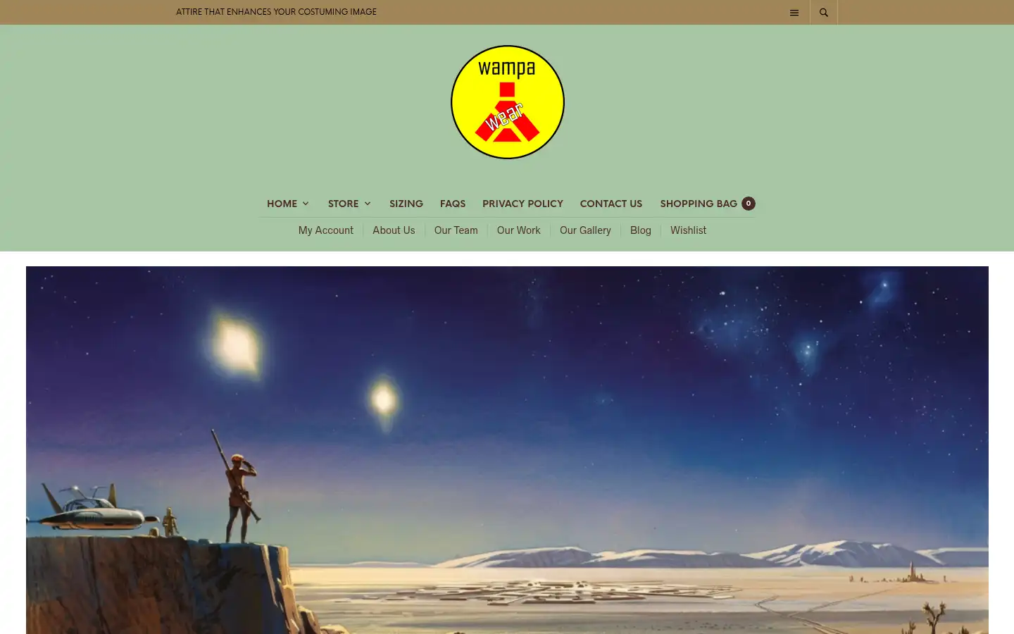 Screenshot of wampawear.com