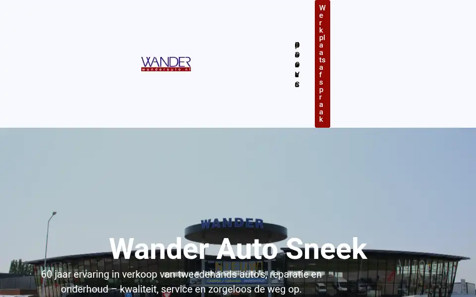 Screenshot of wanderauto.nl