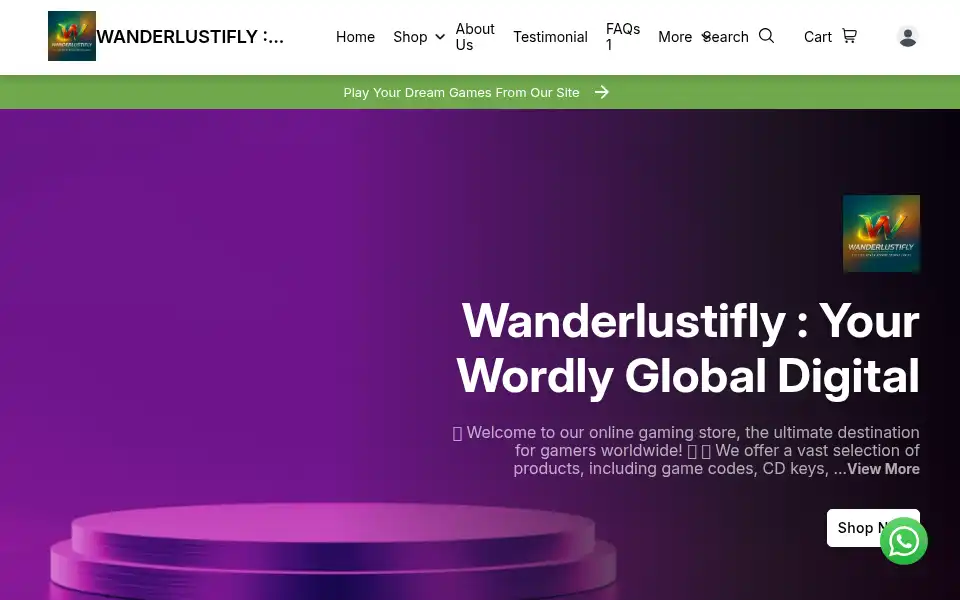Screenshot of wanderlustifly.com