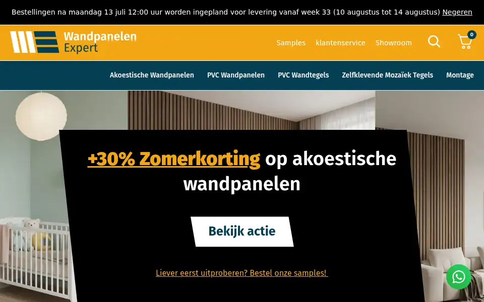 Screenshot of wandpanelenexpert.nl