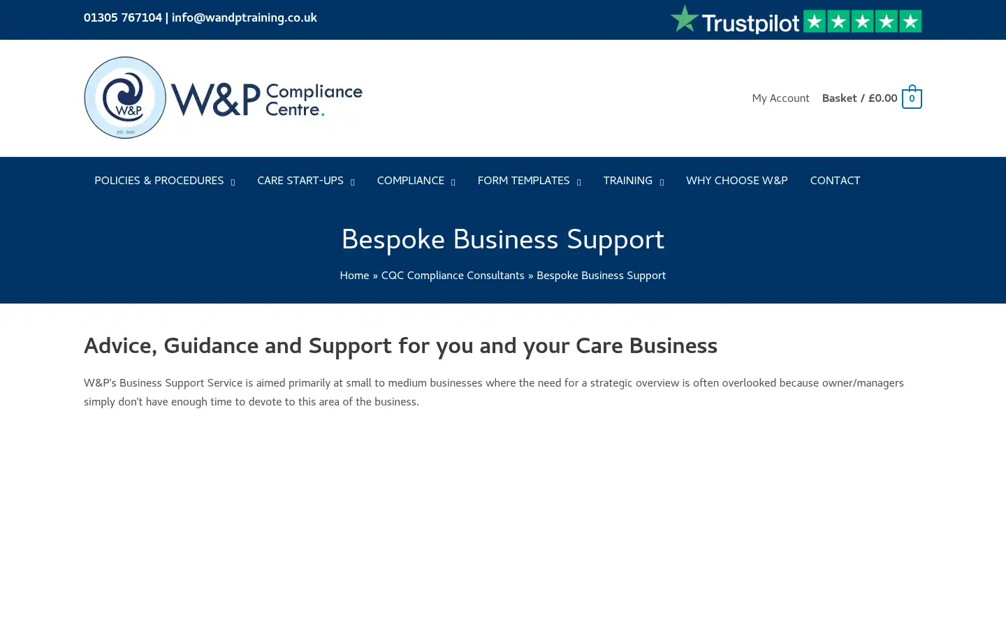 Screenshot of wandptraining.co.uk