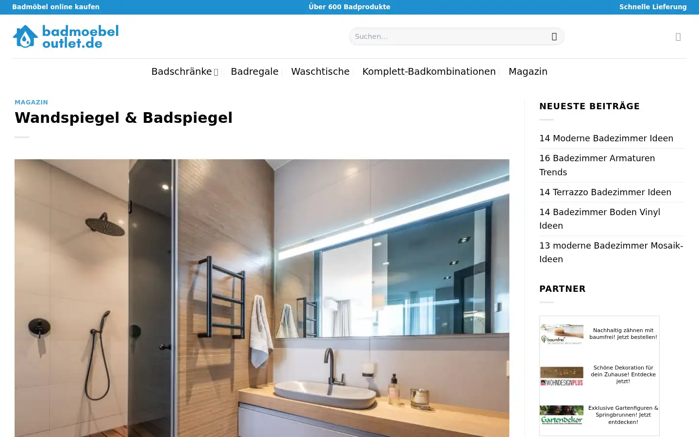 Screenshot of wandspiegel123.de