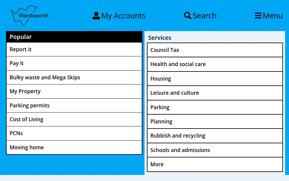 Screenshot of wandsworth.gov.uk