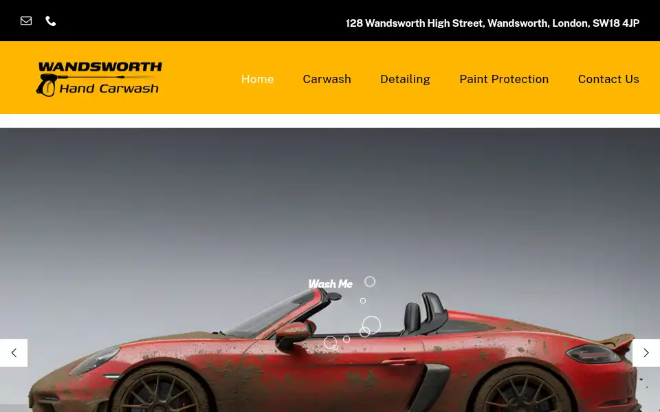 Screenshot of wandsworthcarwash.co.uk
