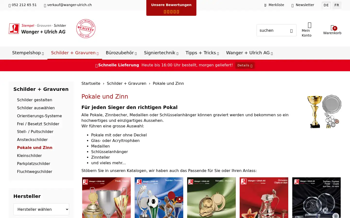 Screenshot of wanger-ulrich.ch