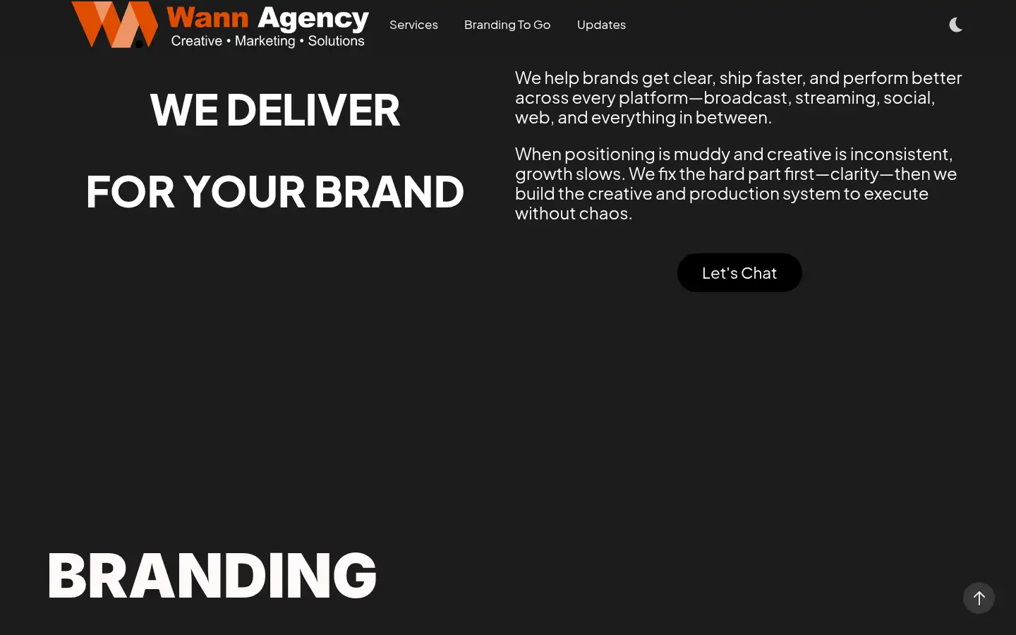 Screenshot of wannagency.com