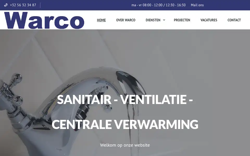 Screenshot of warcobvba.be