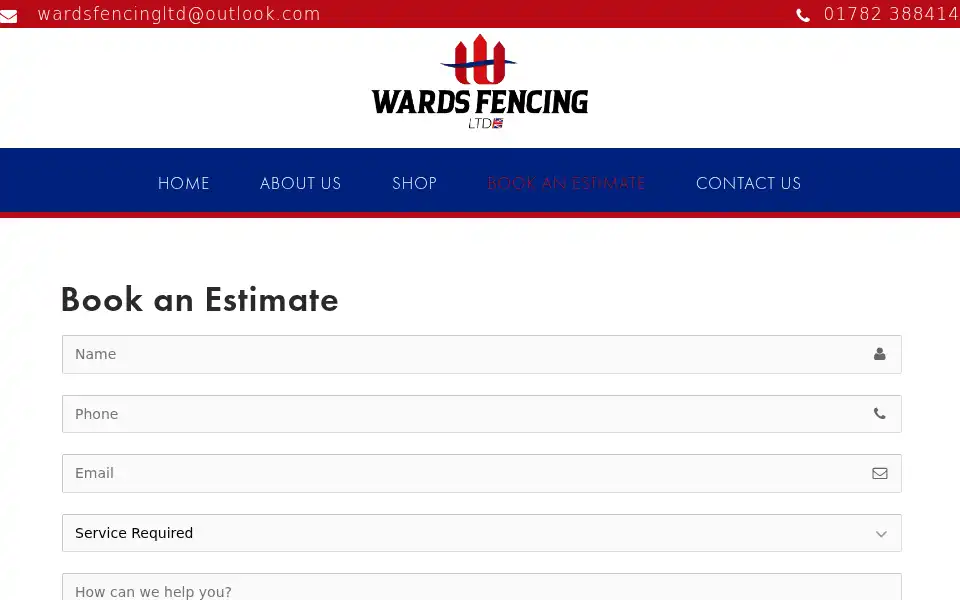 Screenshot of wardsfencingltd.co.uk