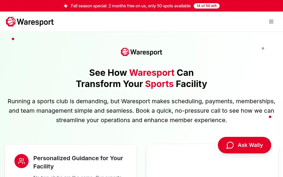 Screenshot of waresport.com